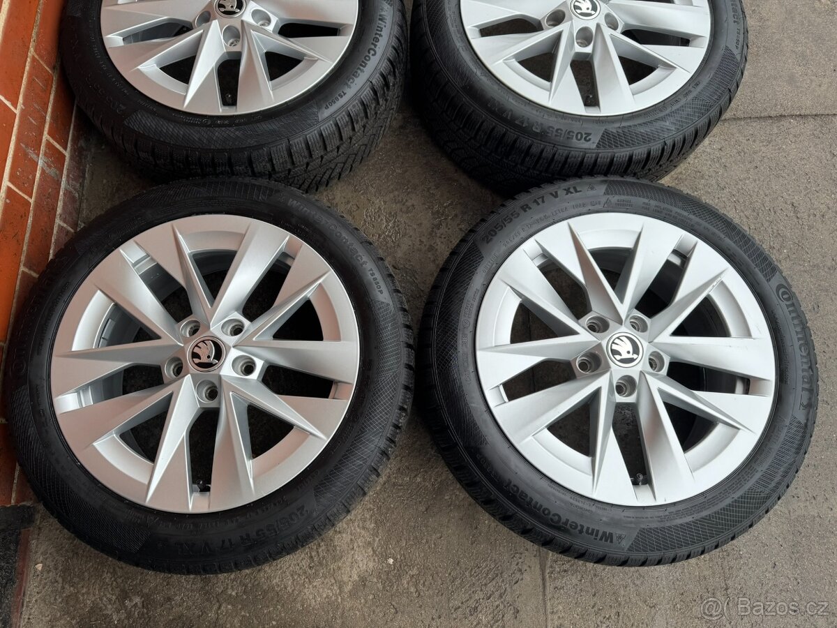 Alu 17" 5x112 , škoda " ROTARE " zimní 90% O4 ,TOP - 2