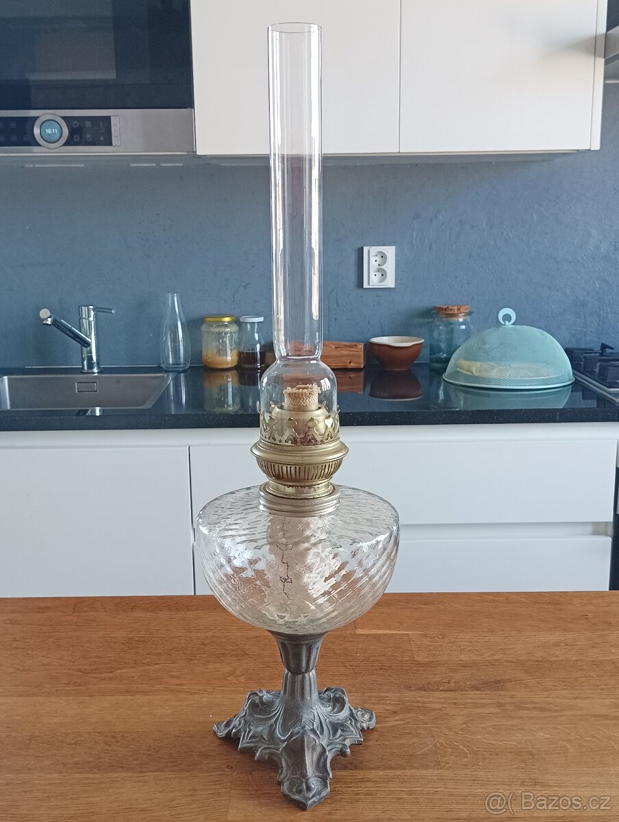 STAROŽITNÁ PETROLEJKA VE STYLU ART NOUVEAU, FRANCIE, 1900 - 2