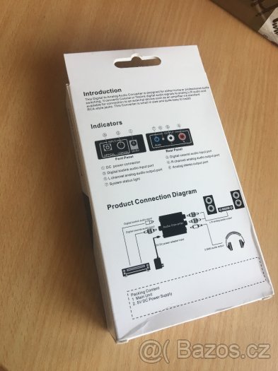 Toslink COAX to RCA optika Cinch DA převodník - 2