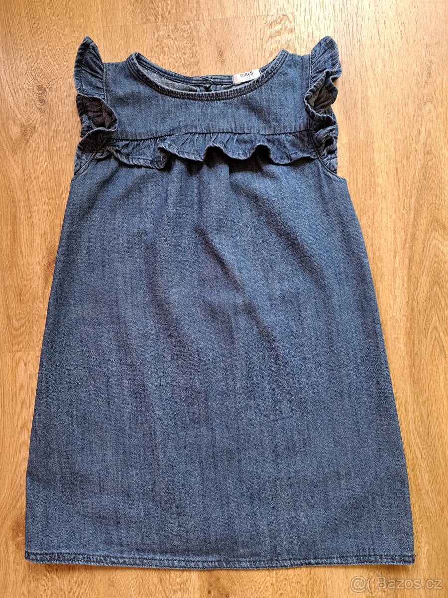 Riflové šaty vel. 116. - 2