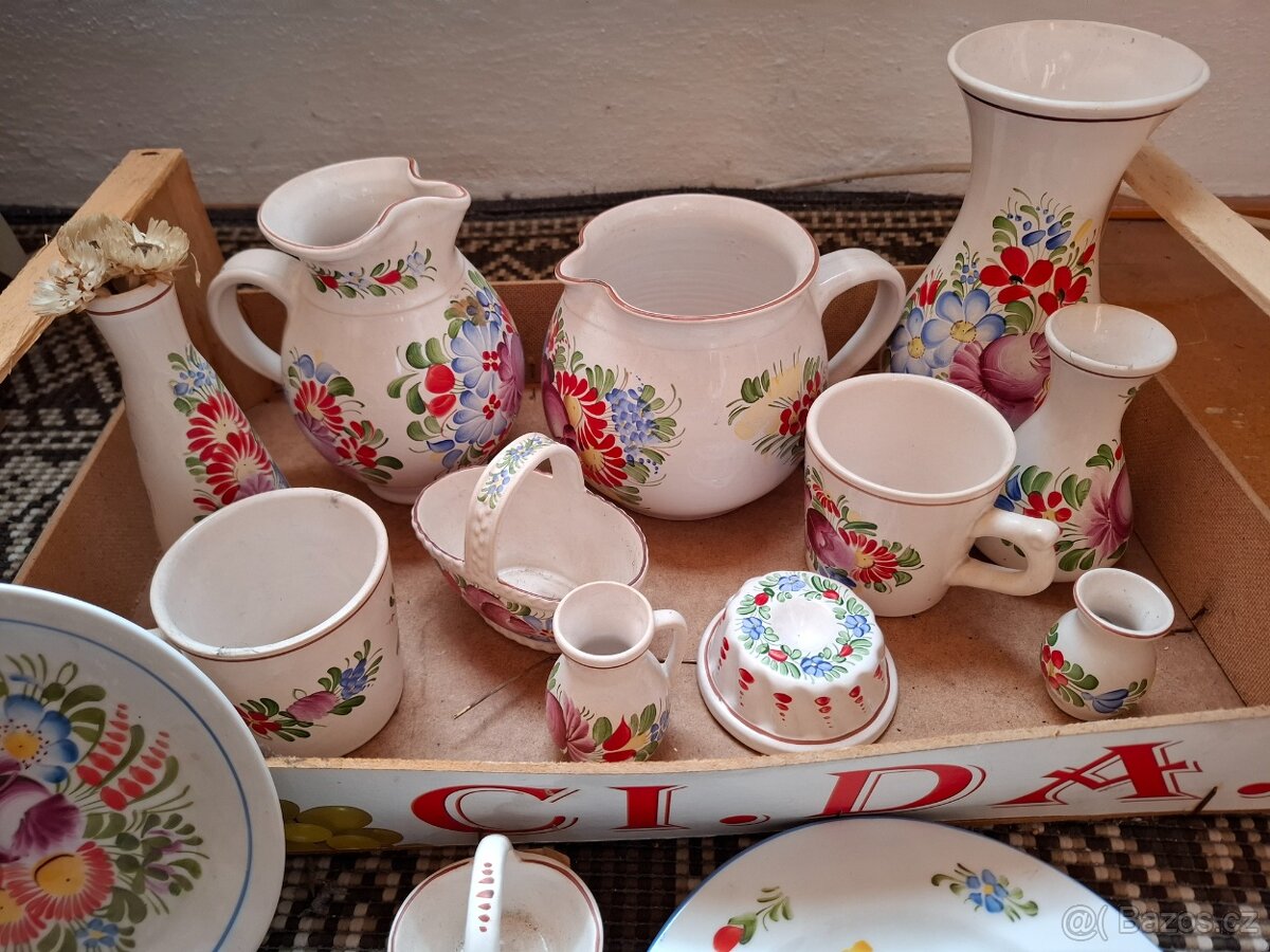 Chodská malovana keramika 14 ks - 2