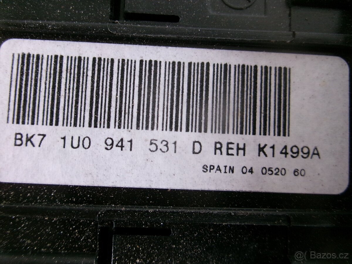 fabia 2 vypínač světel originál 1UO941531D - 2