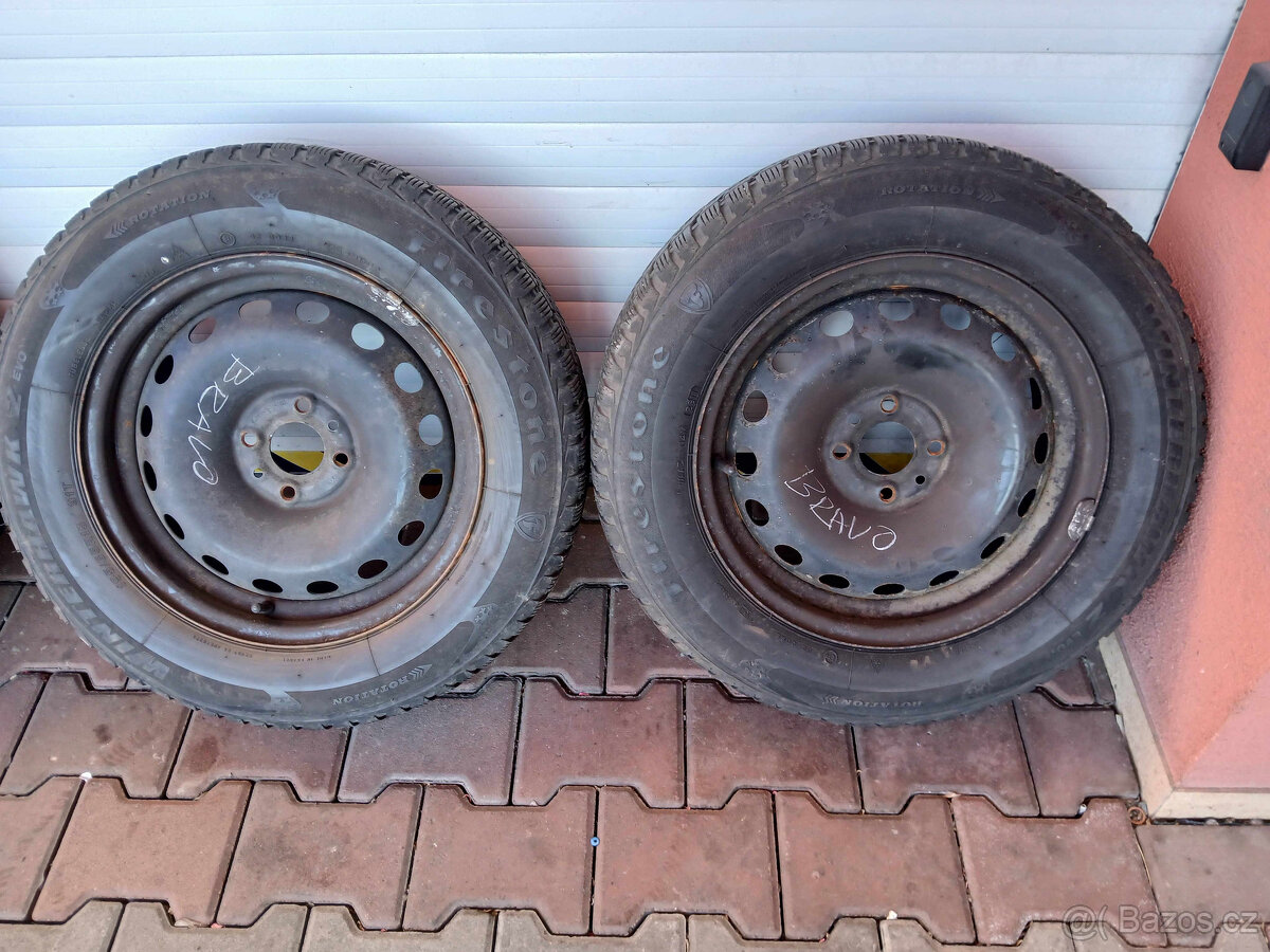FIAT BRAVO 2-SADA DISKŮ R15" SE ZIMNÍMI PNEU FIRESTONE - 2