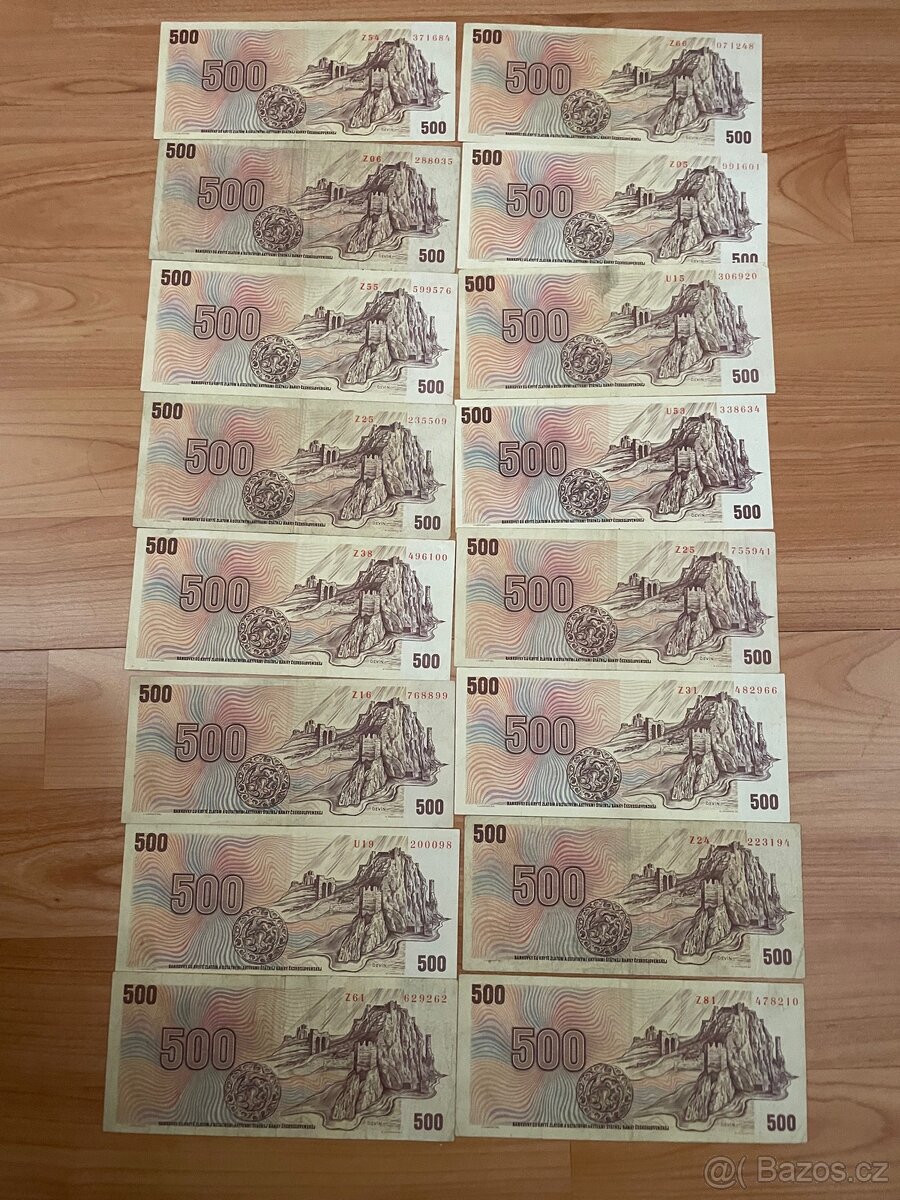 Bankovky 500kčs - 2