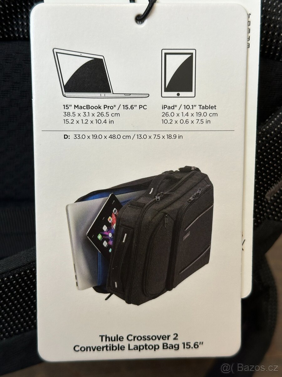 Thule Crossover 2 brašna + batoh 30l na laptop 15.6" NOVÝ - 2
