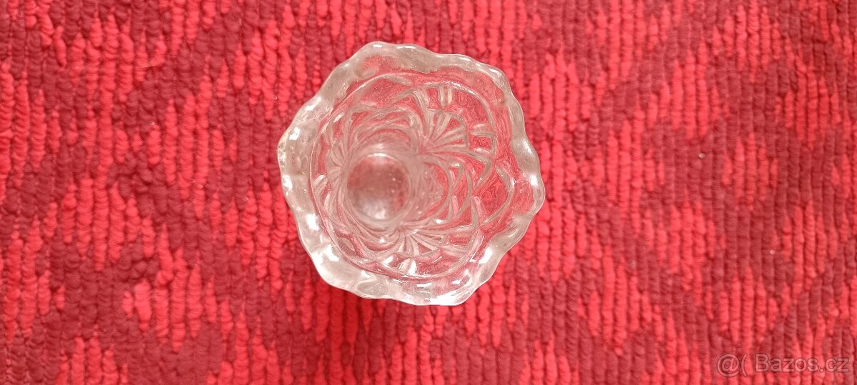 Váza české, starožitné broušené sklo - 2