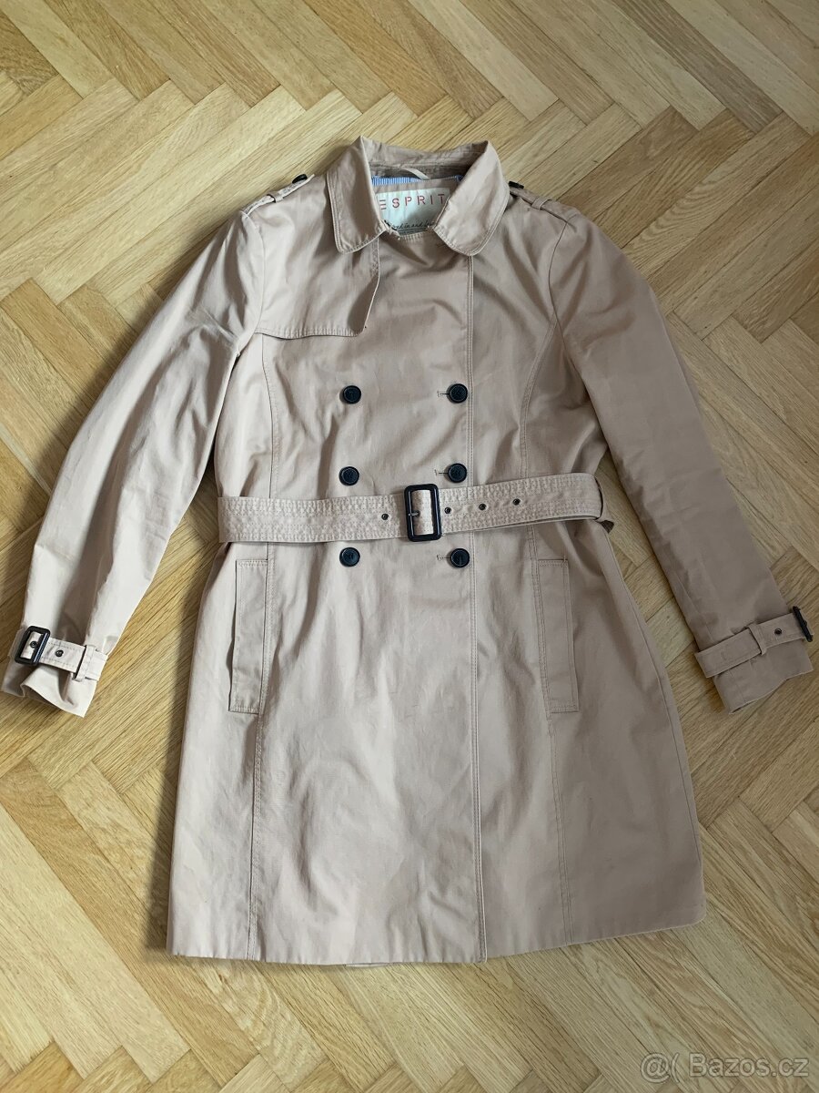 Dámský kabát trenčkot béžový Esprit vel. 42 top stav - 2