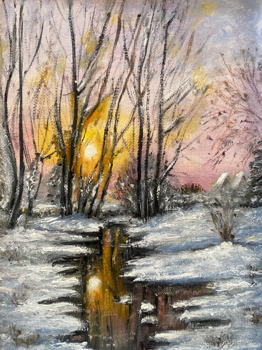 Zimní krajina ,obraz - 2