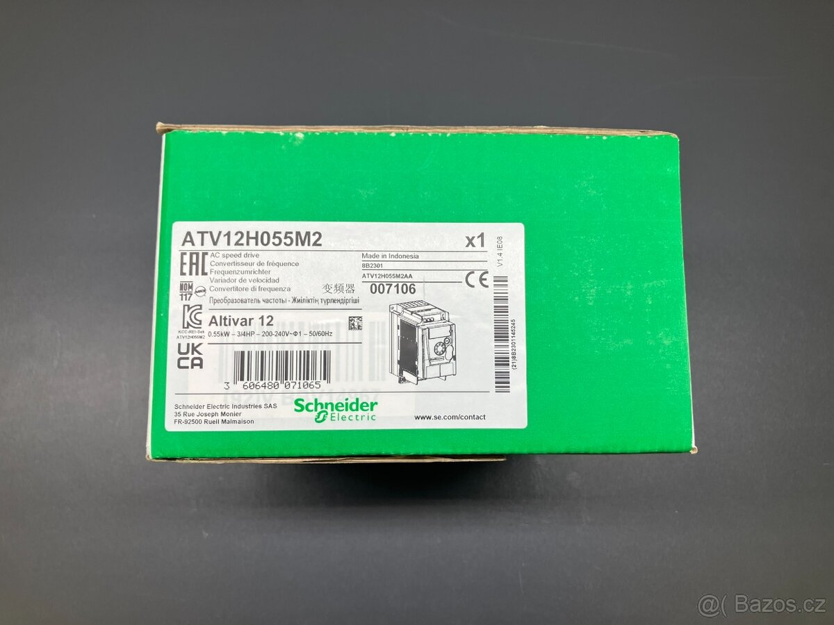 Frekvenční měnič Schneider ATV12H055M2, 0,55kW, 1x230V - 2