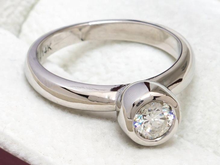 14K prsten s diamantem 0,51ct - Harr & Jacobs - certifikát - 2