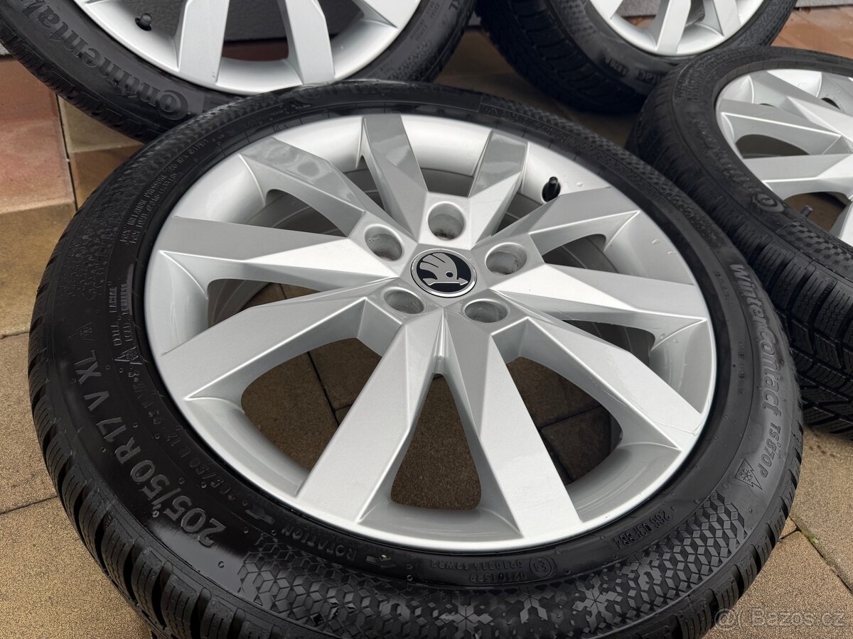 Zimní sada alu kol Škoda 17” - zánovní pneu - 2