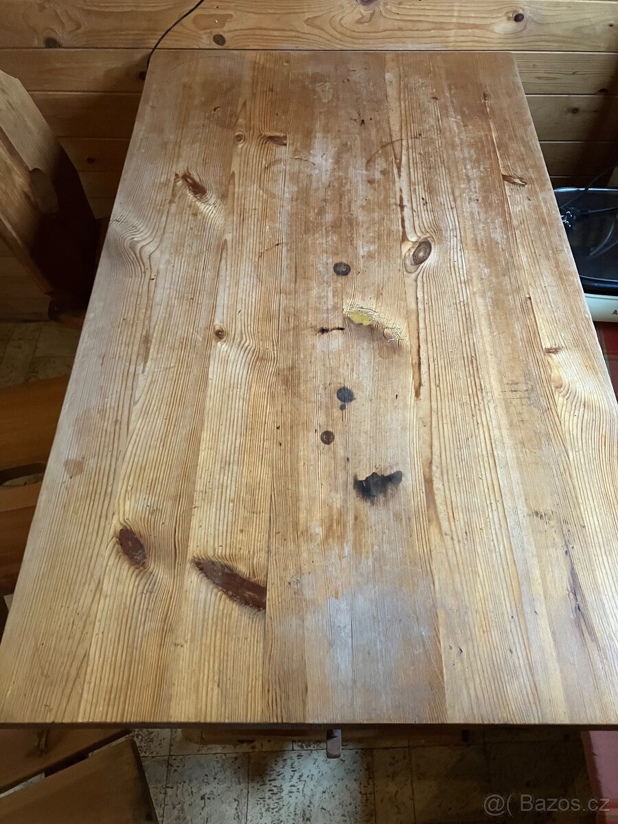 Selský jídelní stůl a židle - 2