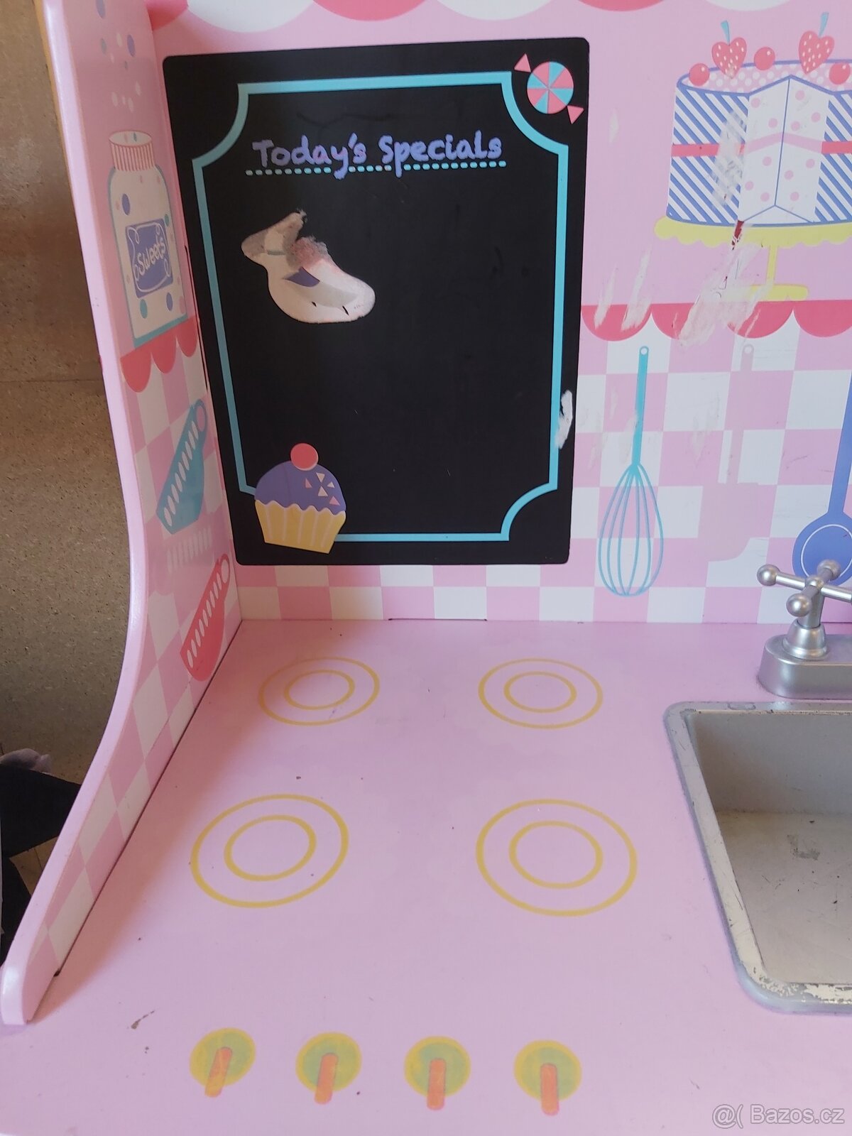 Detska drevena kuchynka ruzova - 2