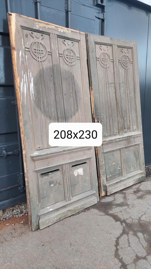Dveře dvoukřídlé starožitné - 2