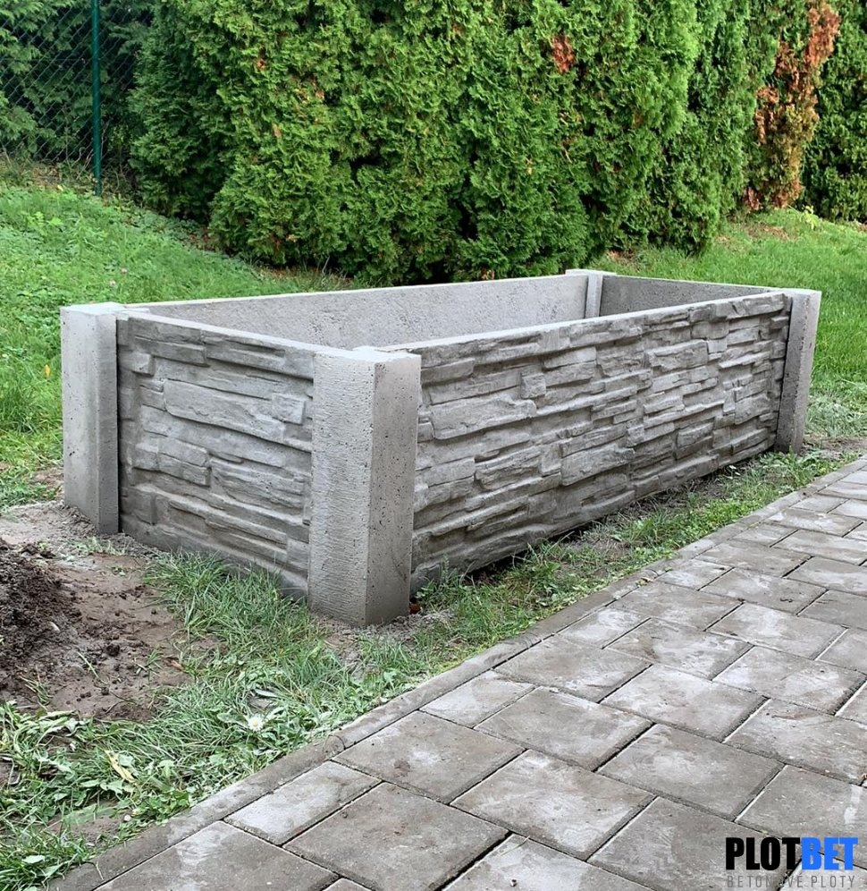 vyvýšené betonove záhony - 2