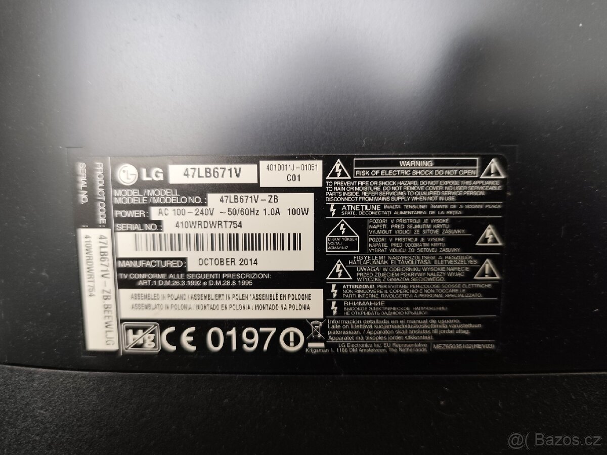Televize LG 47LB671V Cinema 3D Smart Led - 2