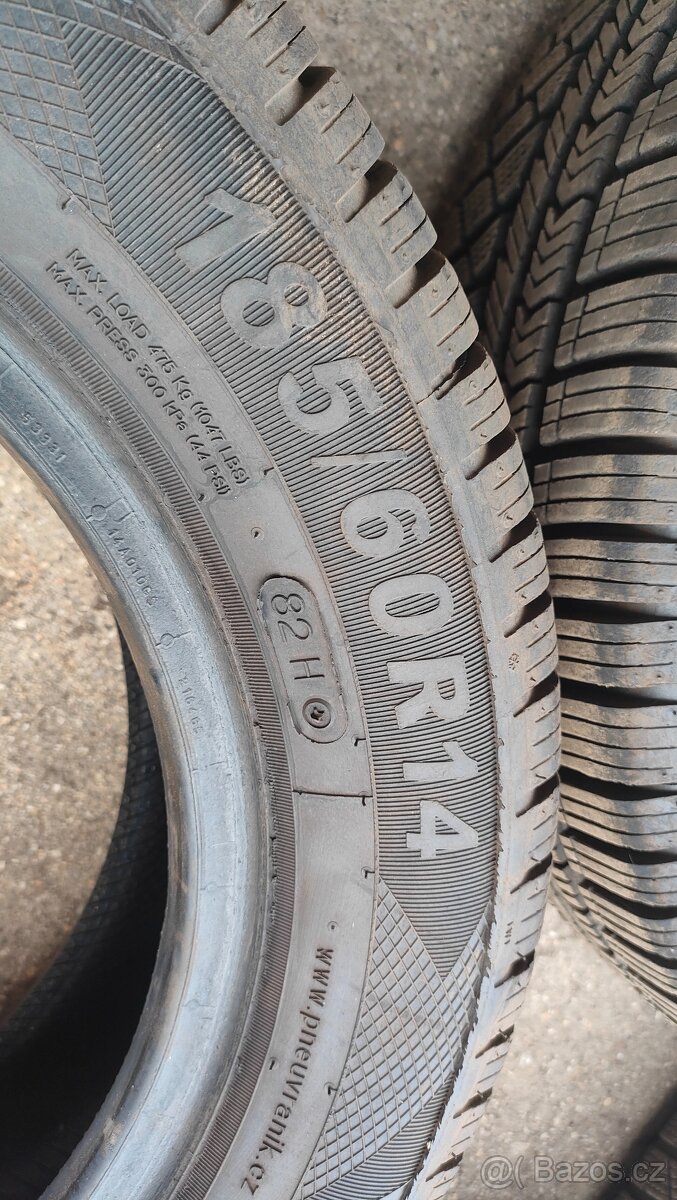 Zimní 185/65 R14, DOT25, 7,5mm - 2