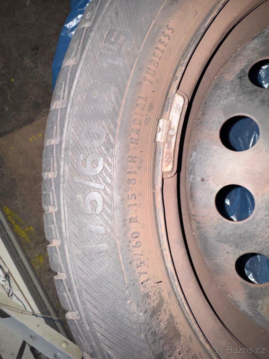 Prodám letní pneumatiky Barum + disky 175/60 R 15 - 4 ks - 2