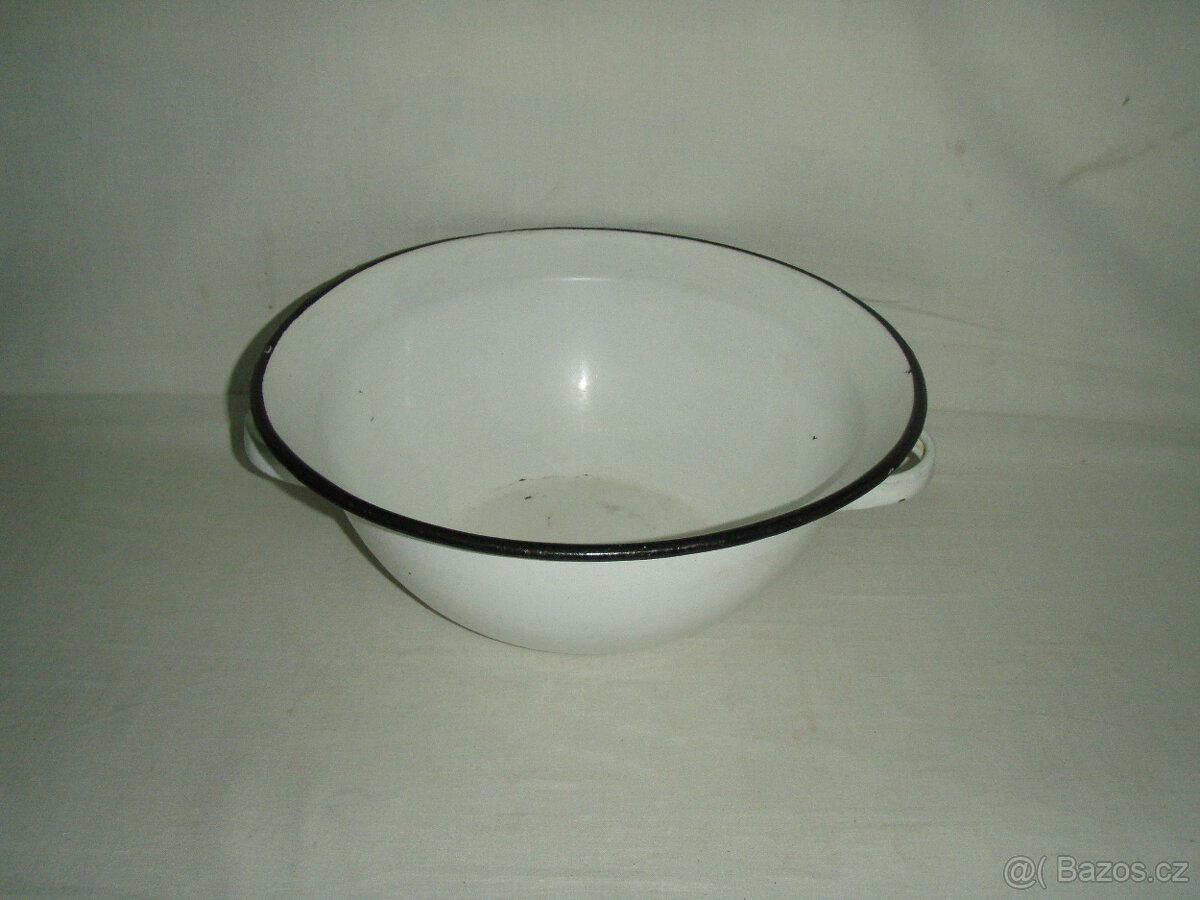 VELKÁ SMALTOVANÁ MÍSA S UCHY č.5 - 2