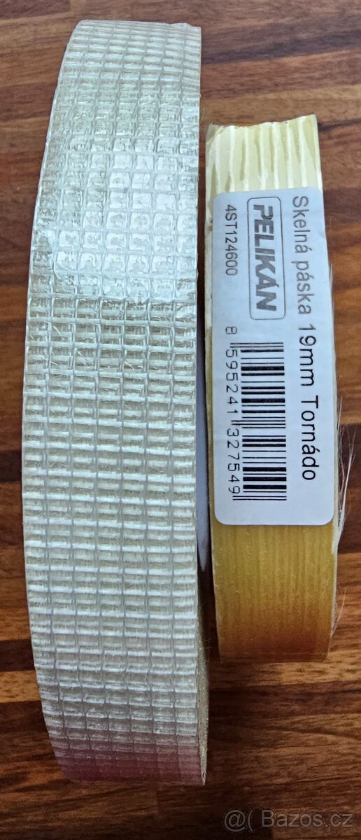 Skelná páska Tornádo 19x120mm/50m, křížná 20x145mm/100m - 2