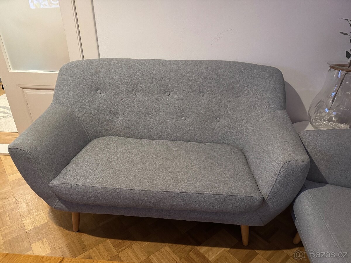 Sedací souprava světle šedá - 2