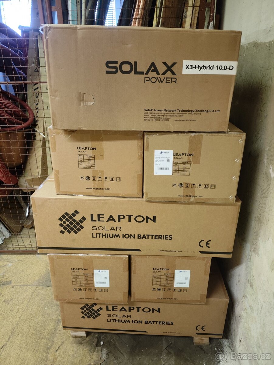 FVE střídač X3-Hybrid-10.0-D s baterii 15,36kWh LiFePo4 - 2