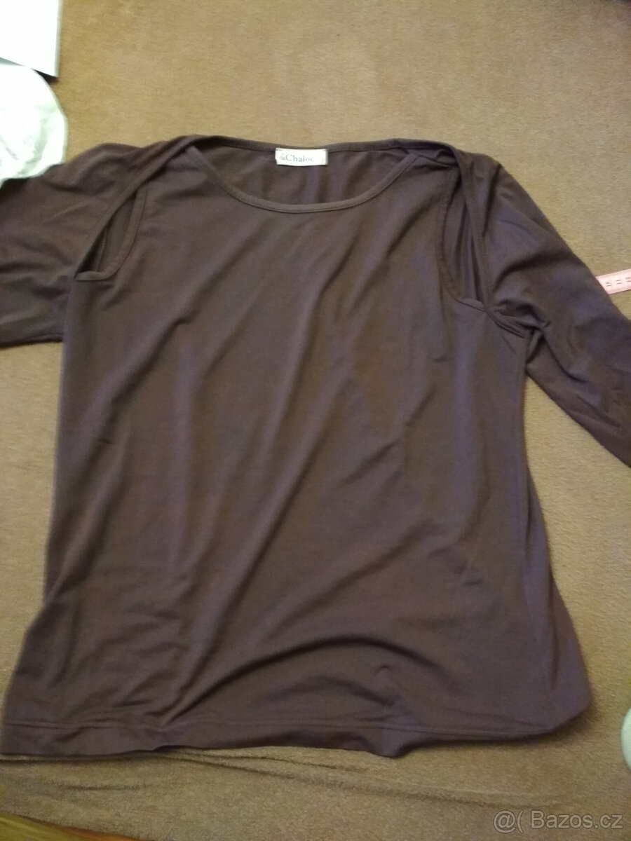 Dámské tričko Chaloc s prostřihy, vel 40 - 2