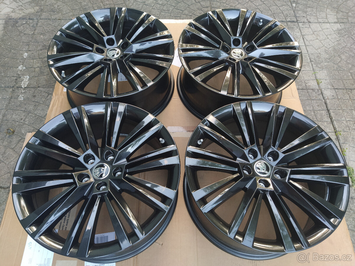 NOVÁ ALU ORIGINÁL ŠKODA SUPERB 3 R19 CANOPUS BLACK - 2