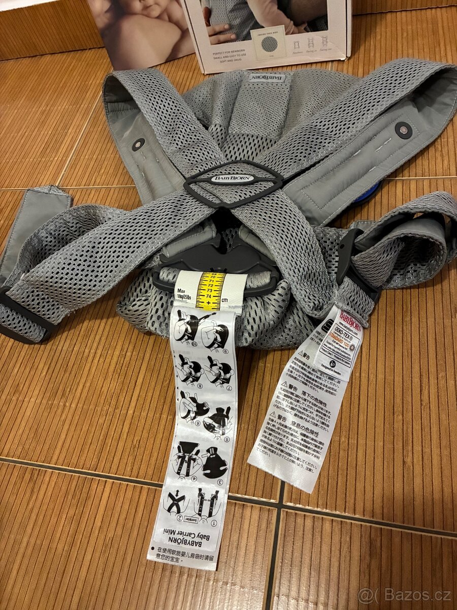 BABYBJÖRN Nosítko MINI Grey Airy 3D Mesh - 2