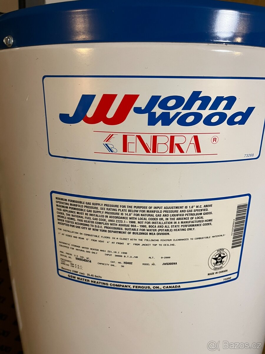 Plynový ohřívač John Wood JW 530 SNA - 2