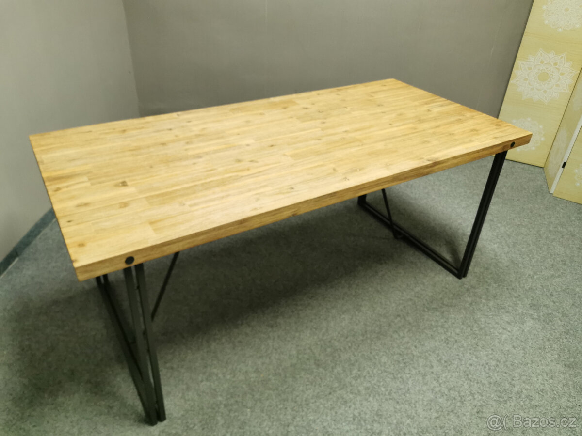 Nový stylový jídelní stůl DETROIT masiv akát - 2