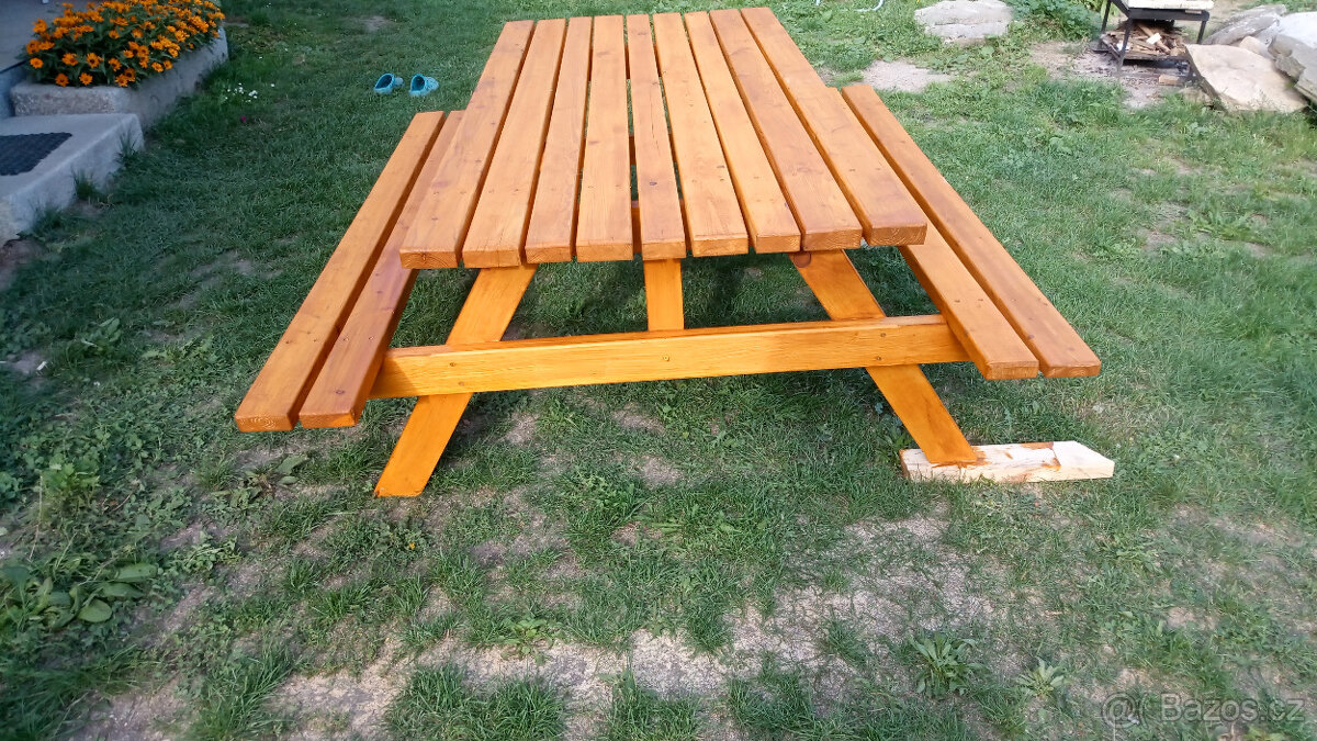 Zahradní set stůl lavice - 2