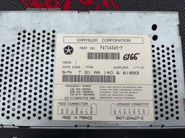 Jeep rádio s kódem - 2