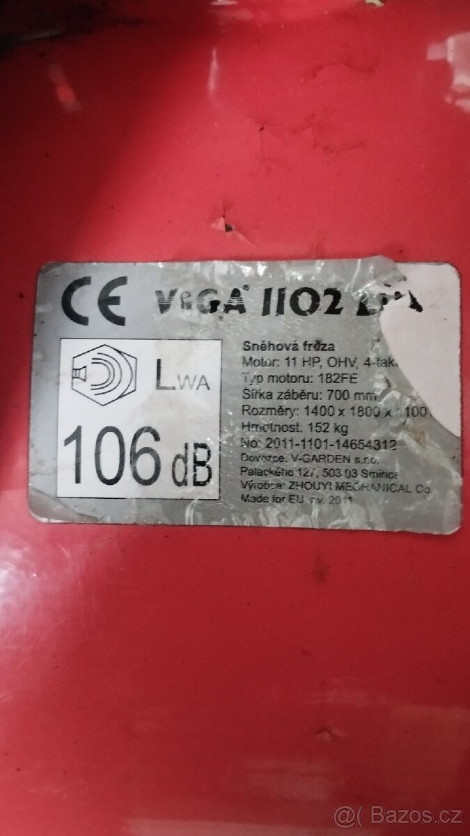 Sněhová fréza. - 2