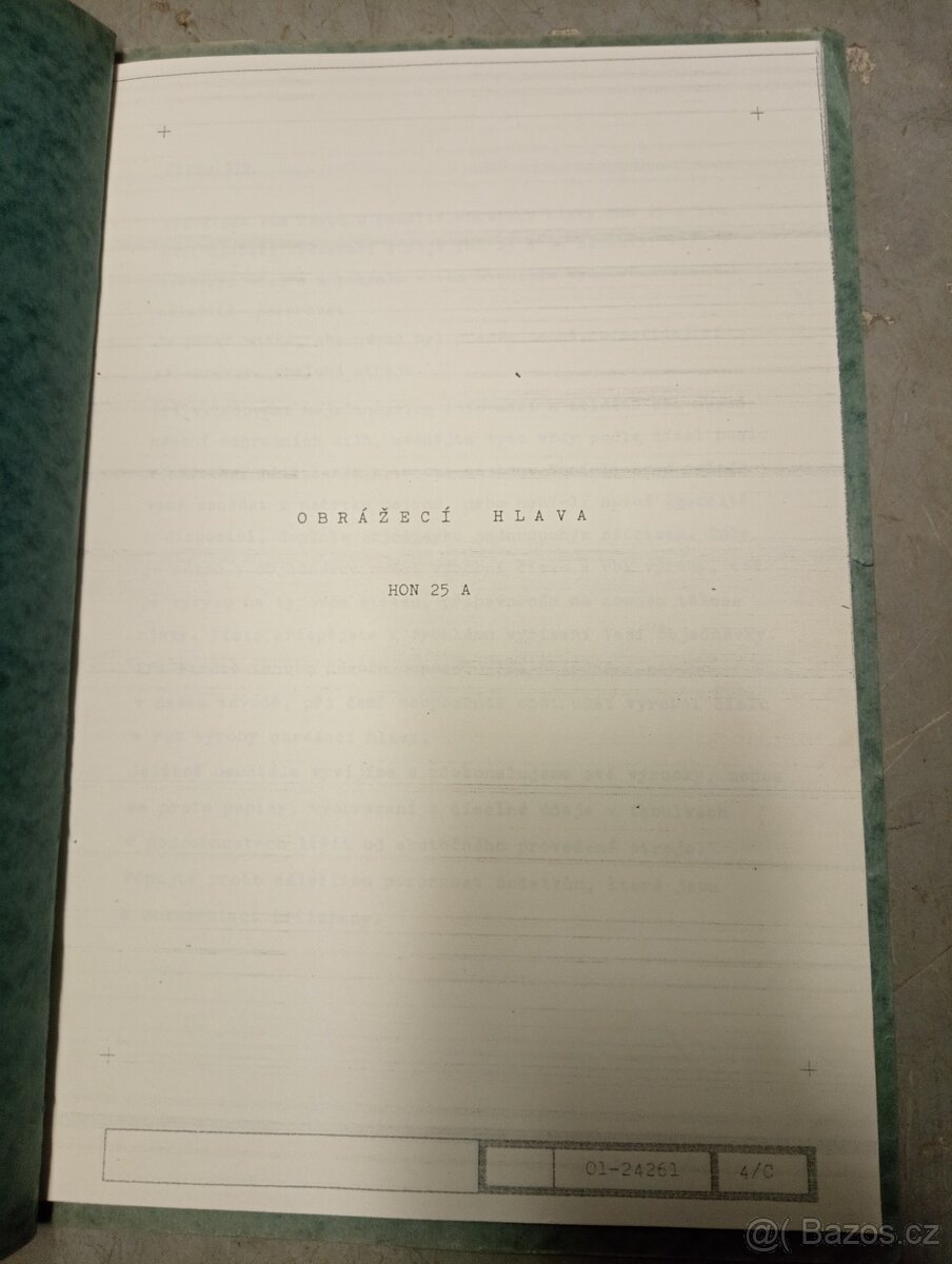 Manuál obrážecí hlava HON 25 A - 2