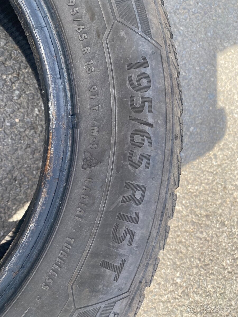 2x zimní pneu 195/65 r15 - 2