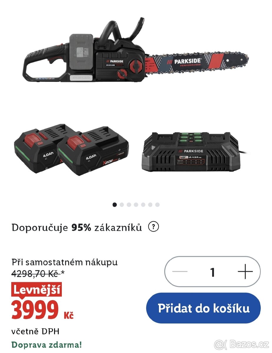 Aku pila Performance + nabíječka + 2x 4ah baterie - 2