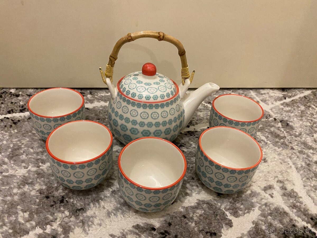 Čajová konvička a kalíšky - 2