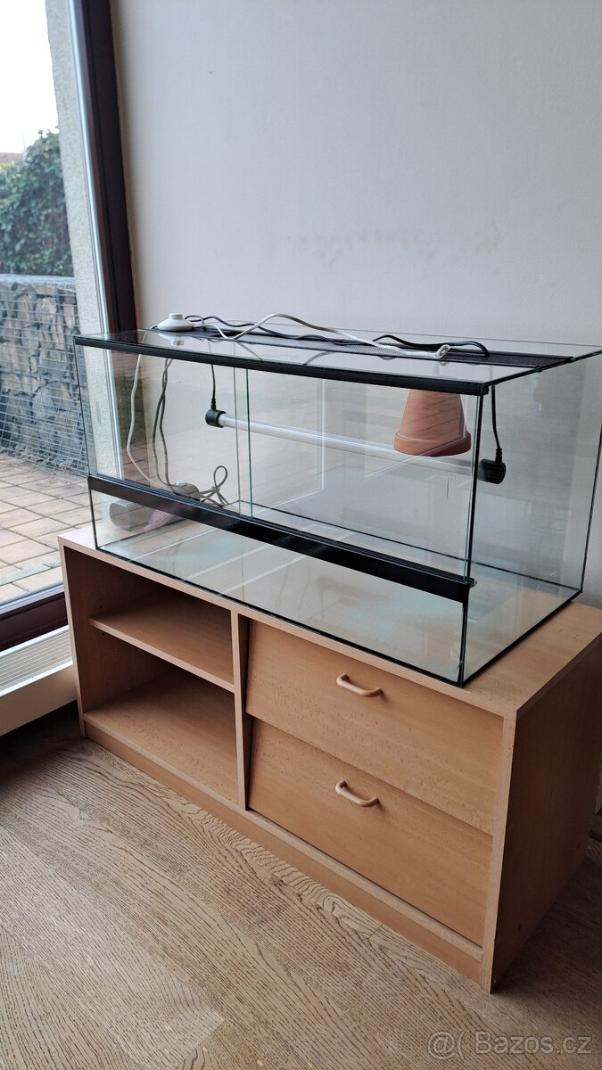 Terarium (80x40x40cm) pro želvu, kompletně vybavené - 2