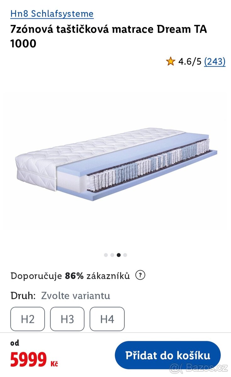 7 zónové taštičkové matrace - 2