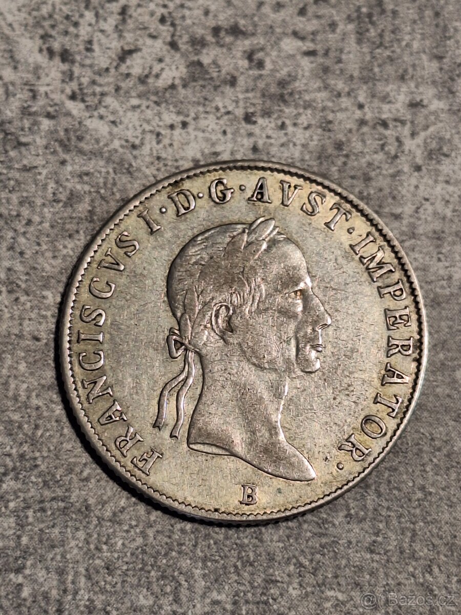Stříbrný 20 krejcar 1835 b František II (I) - 2