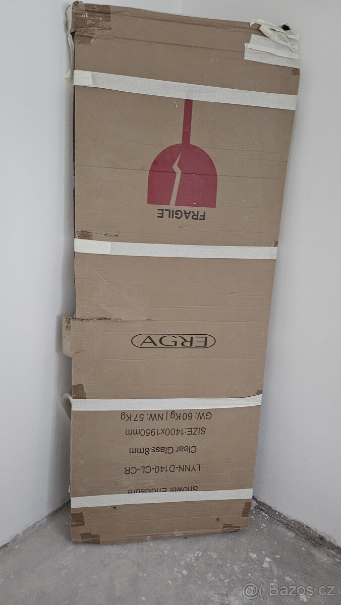 Nové skleněné posuvné dveře 120x195 cm do niky sprchový kout - 2