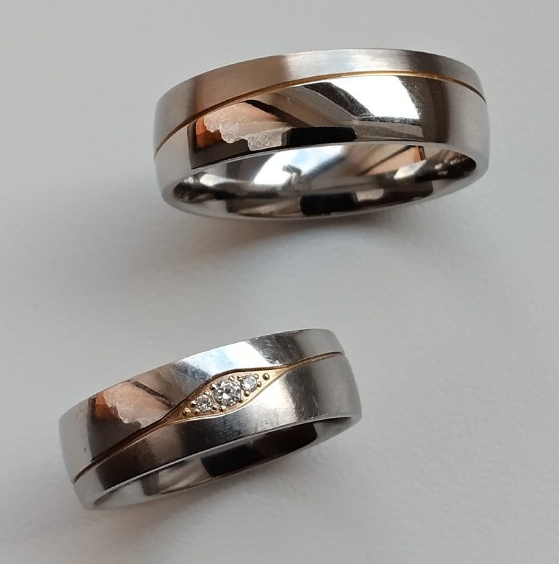 Snubní prsteny z chirurgické oceli - 2