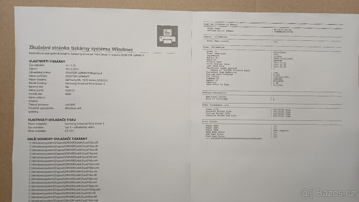 Samsung ML-1675 | najeto 400stran | nový toner na 1500stran - 2