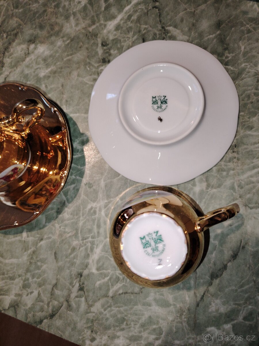 Porcelán zlacený - 2