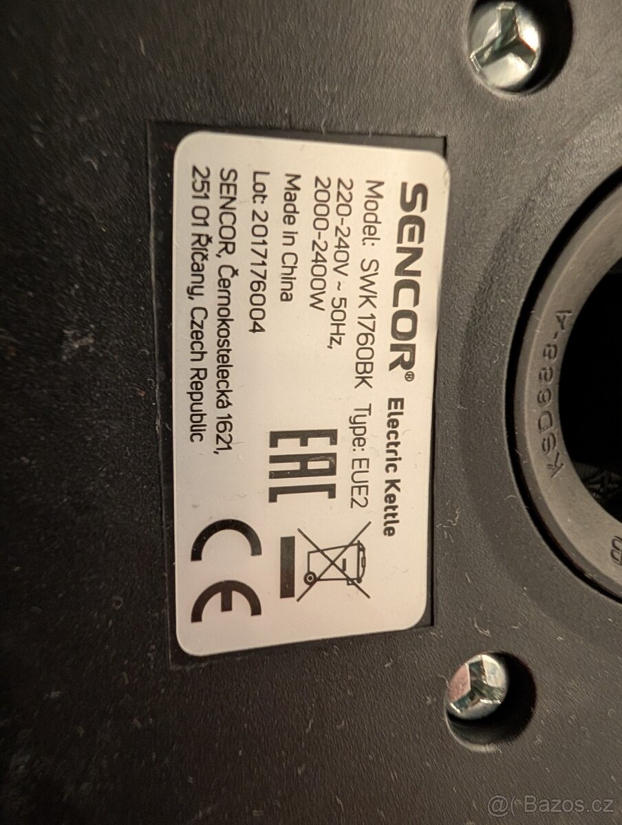 Rychlovarná konvice Sencor s nastavením teploty - 2