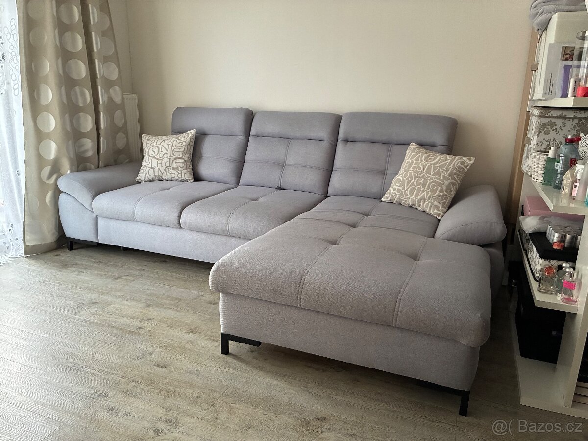 Rohová rozkládací sedací souprava - 2