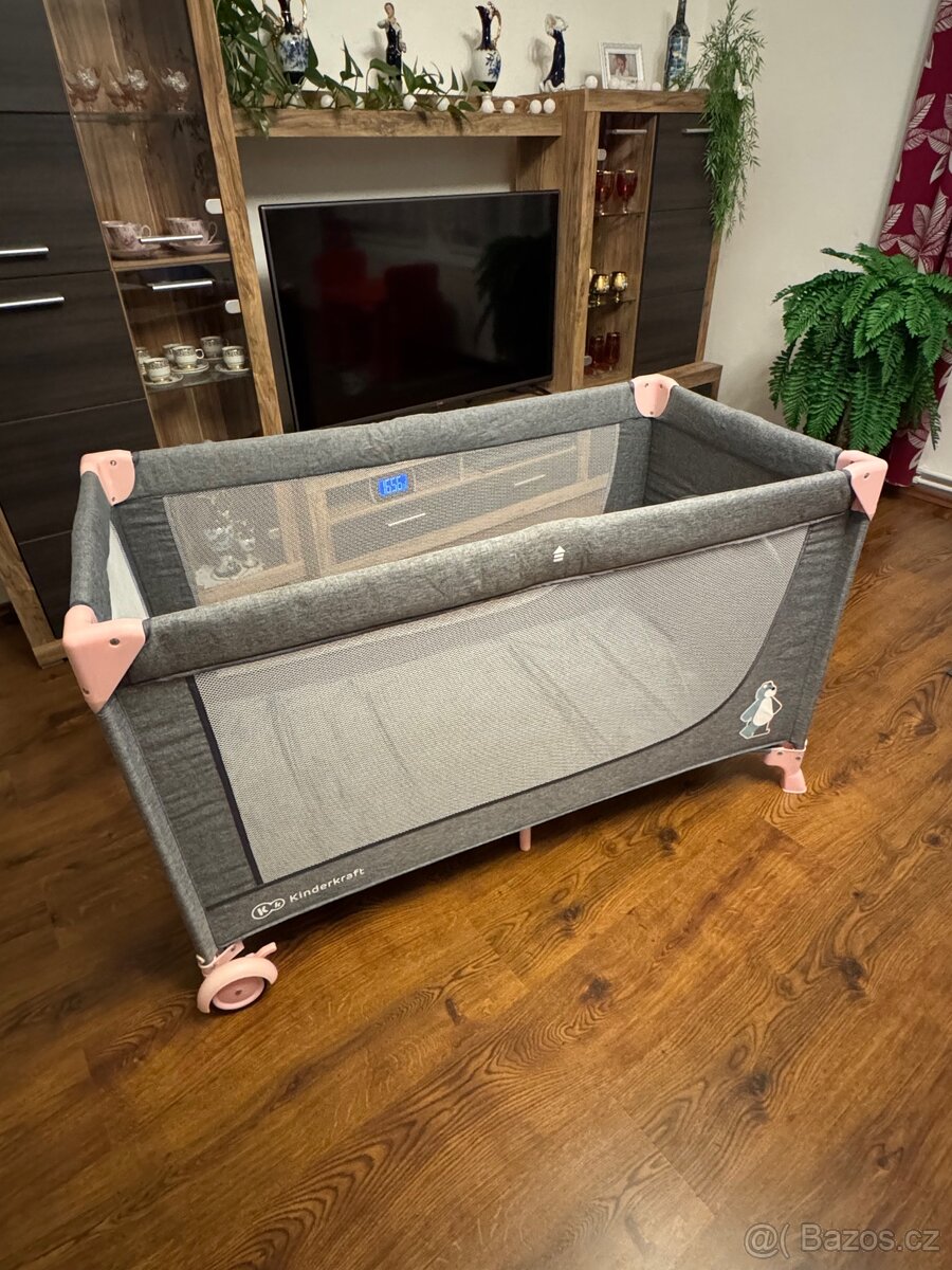 Cestovní postýlka Kinderkraft Joy + matrace 8cm - 2