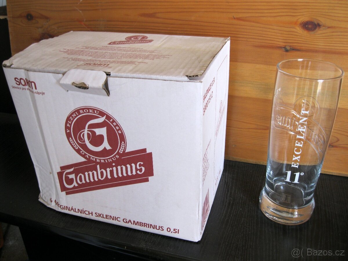 luxusní pivní Štuc - "Gambrinus EXCELENT 11" 0,5l. - 2