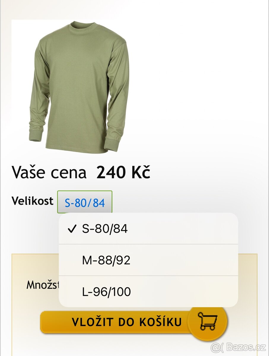 Vojenské trika dlouhý rukáv - 2